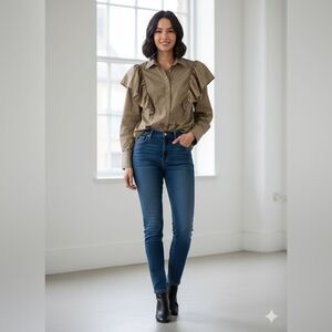 Zara Casual Button Down Shirt szM